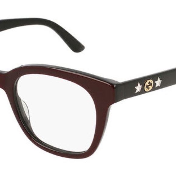 Gucci Eyeglasses Burgundy; Black Cat Eye New 51mm - Picture 3 of 8